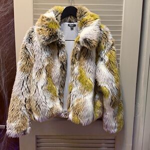 Wild Fable Multicolor Faux Fur Jacket